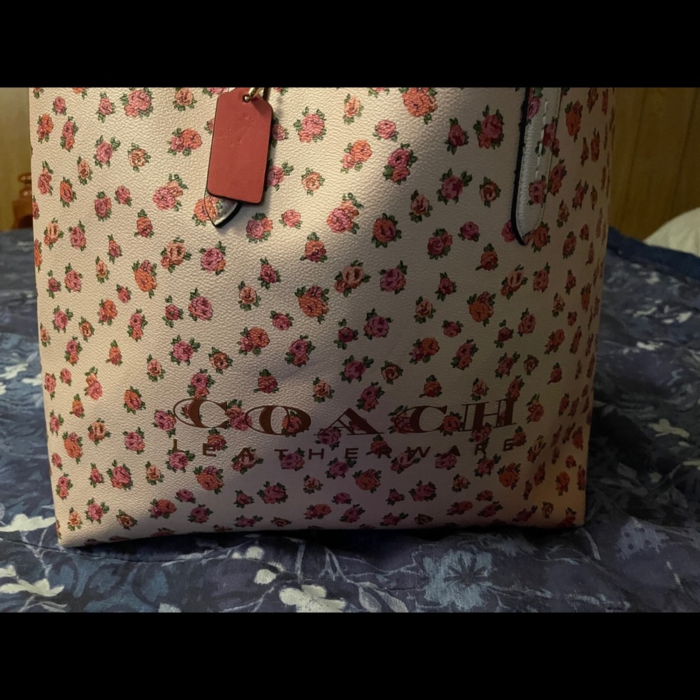 Coach floral tote